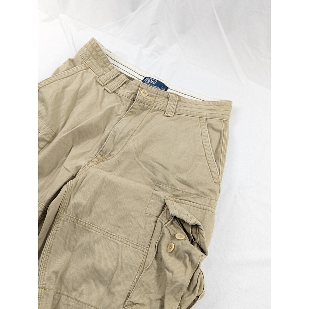 VTG Polo Ralph Lauren Classic Chino Cargo Shorts Men's 31" Beige Outdoors Casual